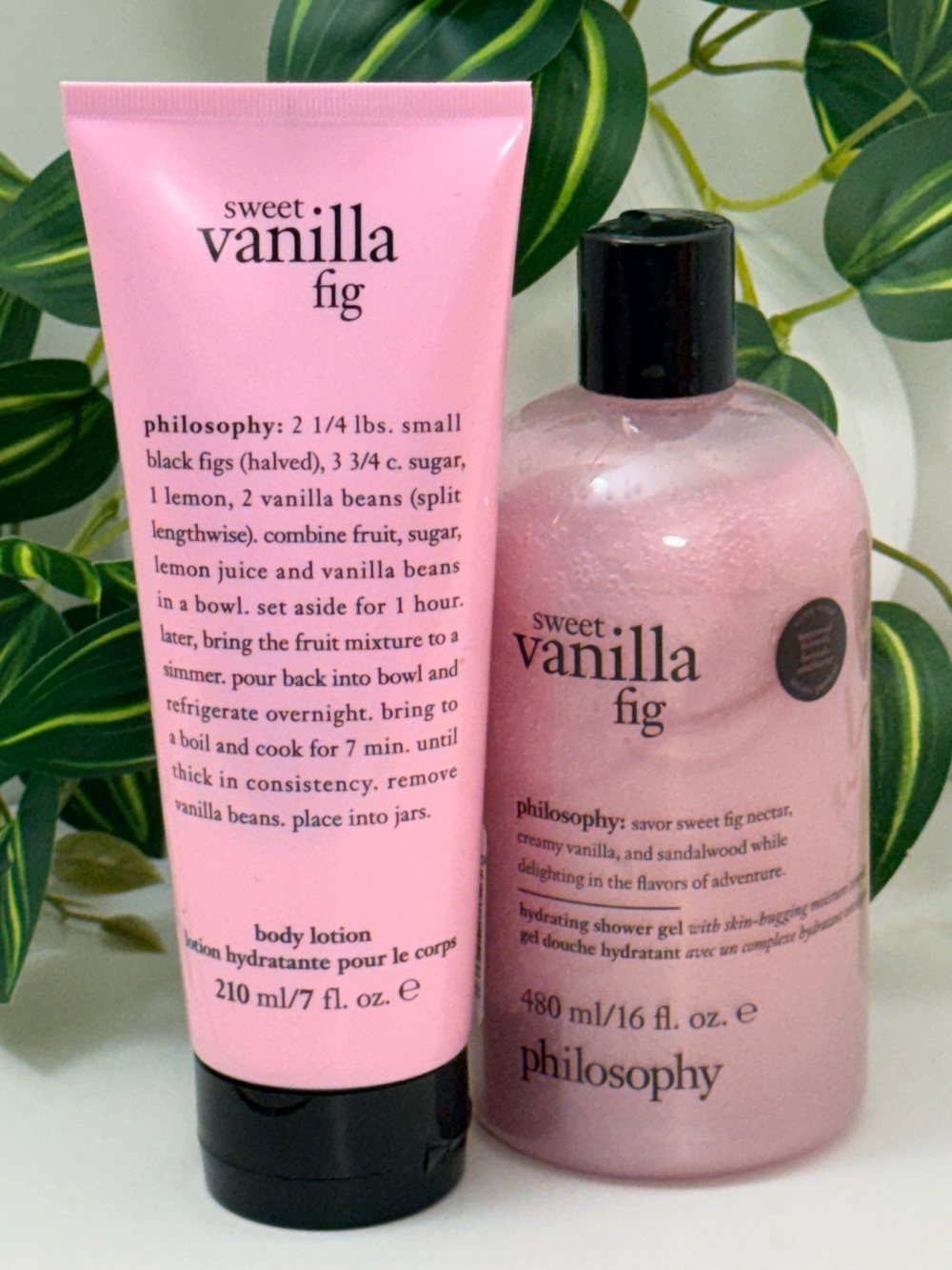 Philosophy Sweet Vanilla Fig Body Lotion & Shower Gel - New & Sealed